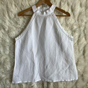 Ann Taylor M Woven Top White